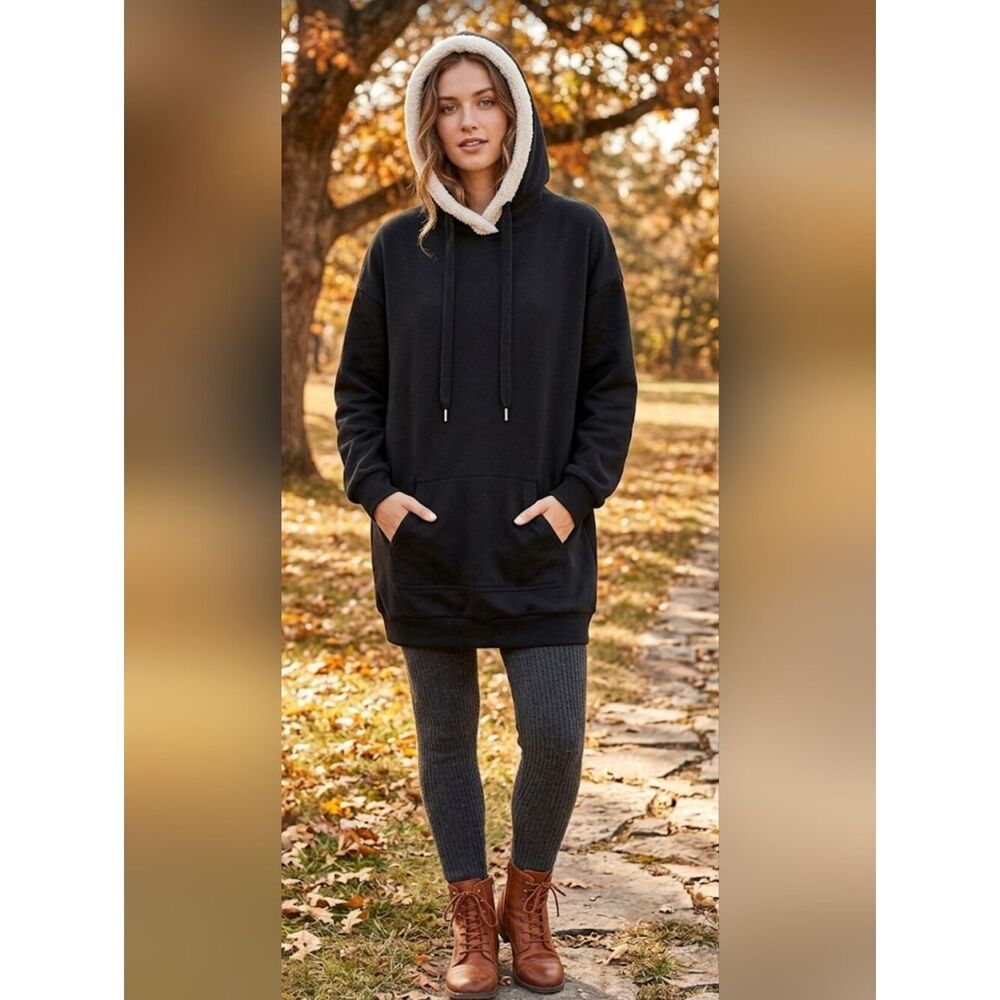 Belle du jour Hoodie Sz XL Oversize Black